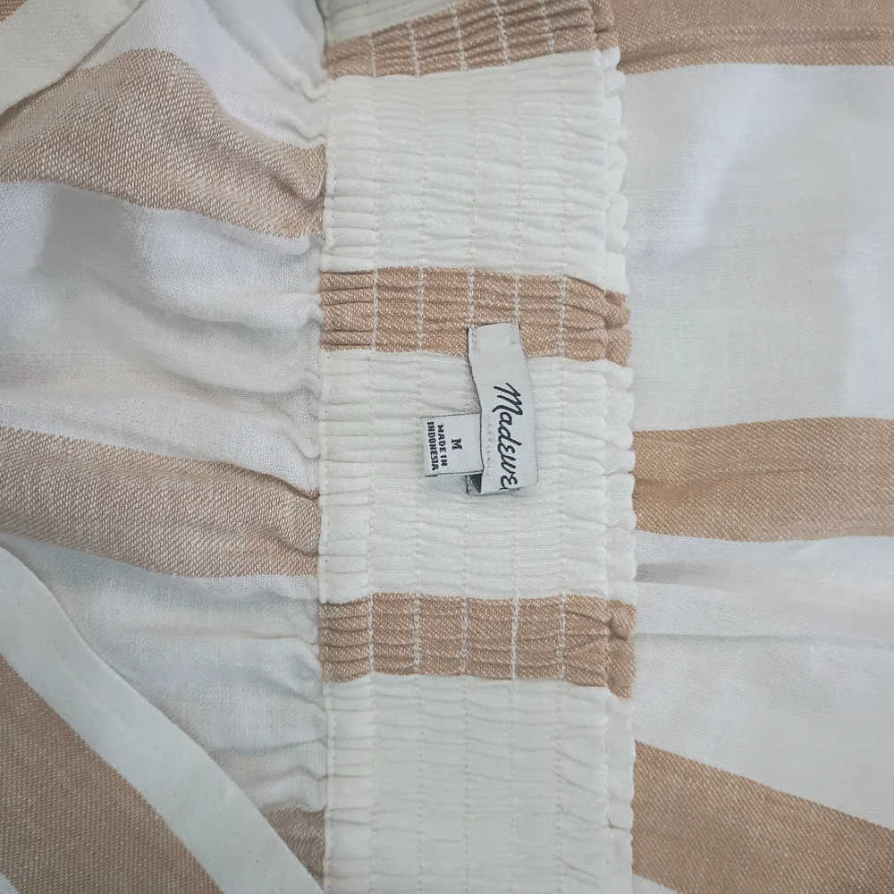 Madewell Beige and White Striped A-Line Skirt - Picture 7 of 8